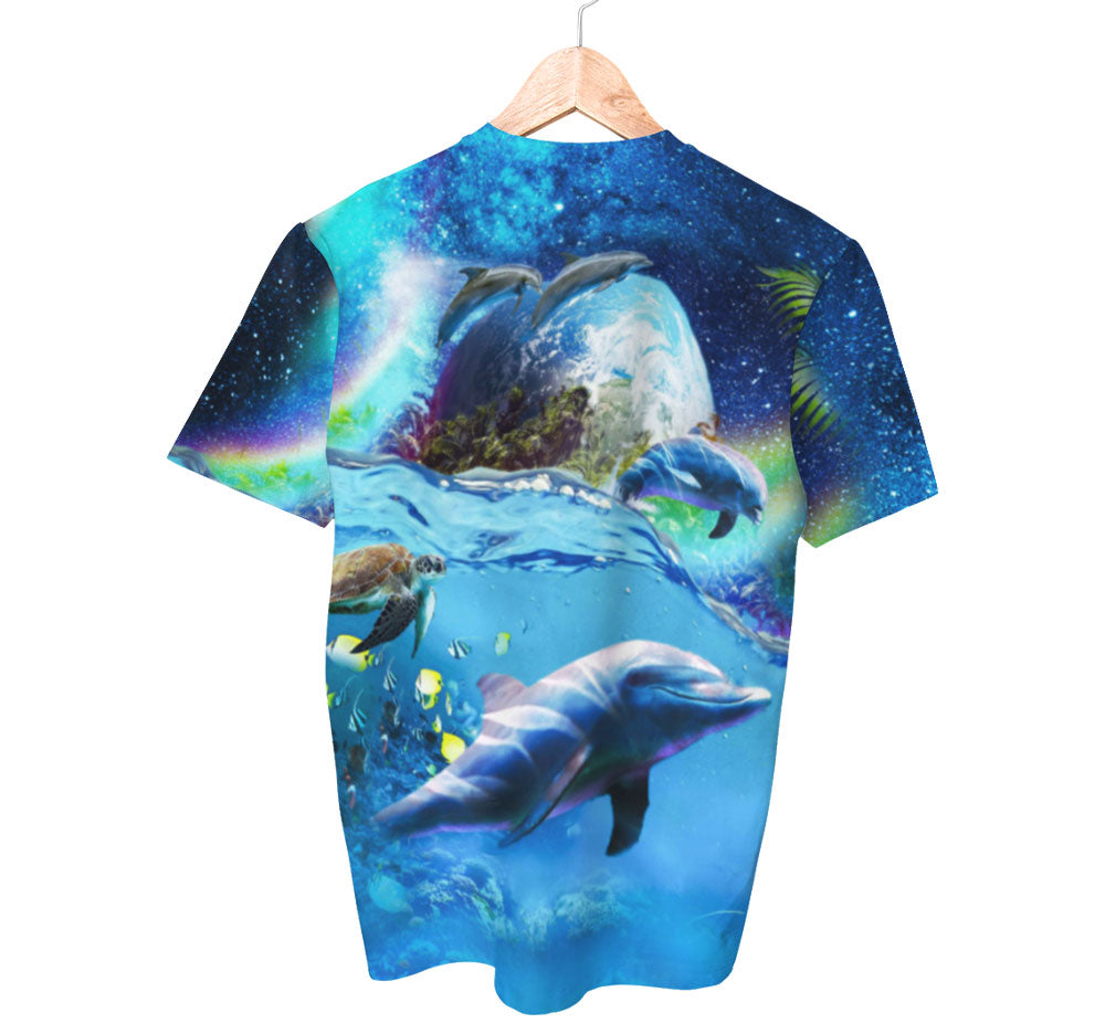 Space Dolphin Shirt | AOP 3D Tee Shirts