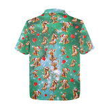 Christmas Space Cat Hawaiian Shirt | Button Up Down Shirt