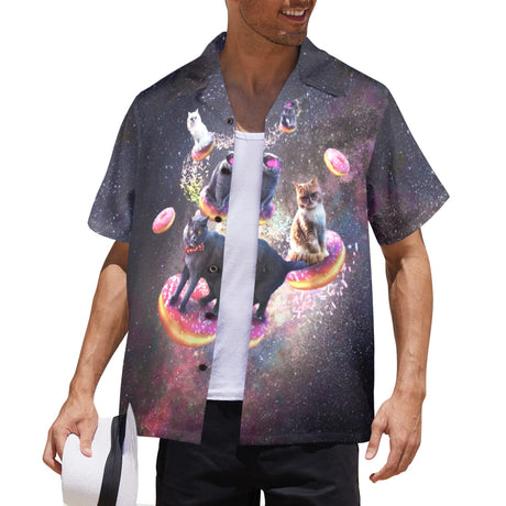 Space Cat Donut Hawaiian Shirt
