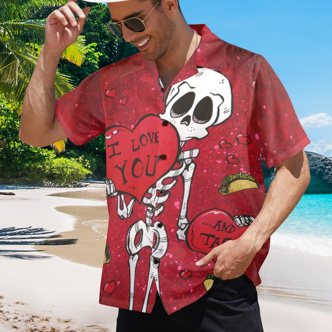 David Lozeau 'Love and Tacos' Hawaiian Shirt