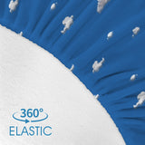 Cloud Twin Fitted Sheet – Blue Sky Bedding, 39 x 75 x 15 in