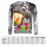 Santa Dinosaur Ugly Christmas Sweater