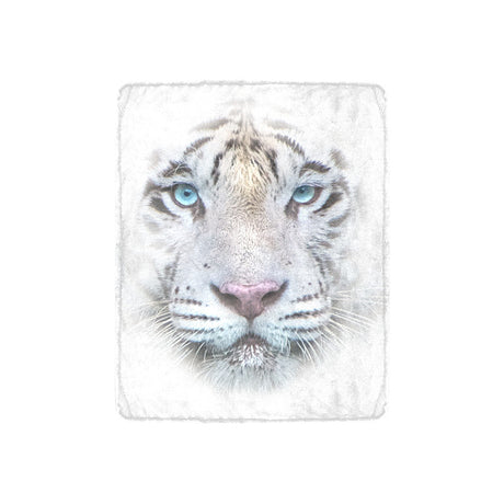 White Lion Face Throw Blanket