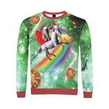 Cat Riding Unicorn Ugly Christmas Sweater