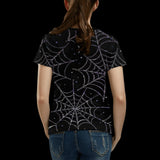 Glossy Spider Web Costume Shirt for Women