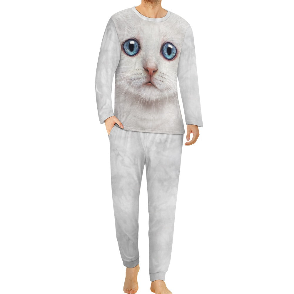 White Kitten Face Pajamas