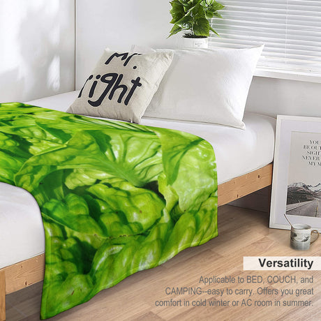 Oversized Lettuce Salad Throw Blanket – Funny Food Gift