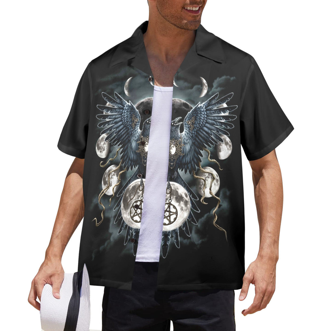 Sinister Wings, Sarah Richter Art Hawaiian Shirt