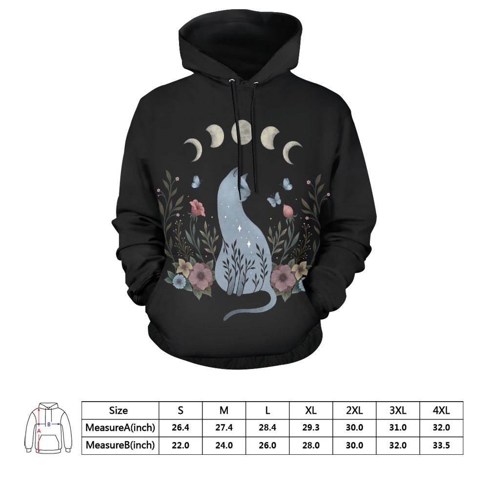 Episodic Drawing Cat On The Hill Hoodie