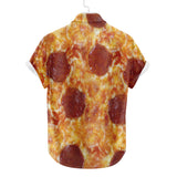 Pepperoni Pizza Hawaiian Shirt | Button Up Down Shirt