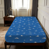 Cloud Twin Fitted Sheet – Blue Sky Bedding, 39 x 75 x 15 in