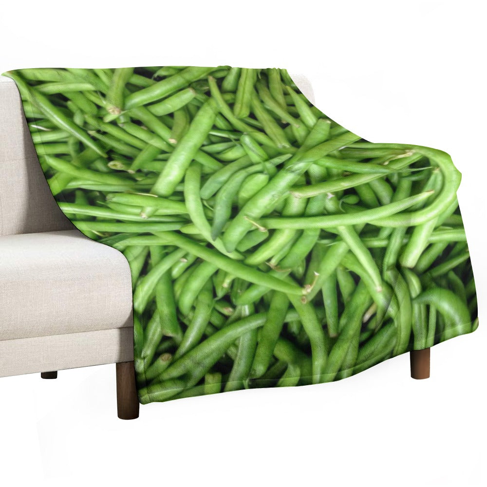 Green Bean Throw Blanket