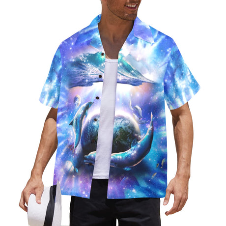 Tie Dye Dolphin Hawaiian Shirt