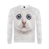 White Kitten Face Sweater