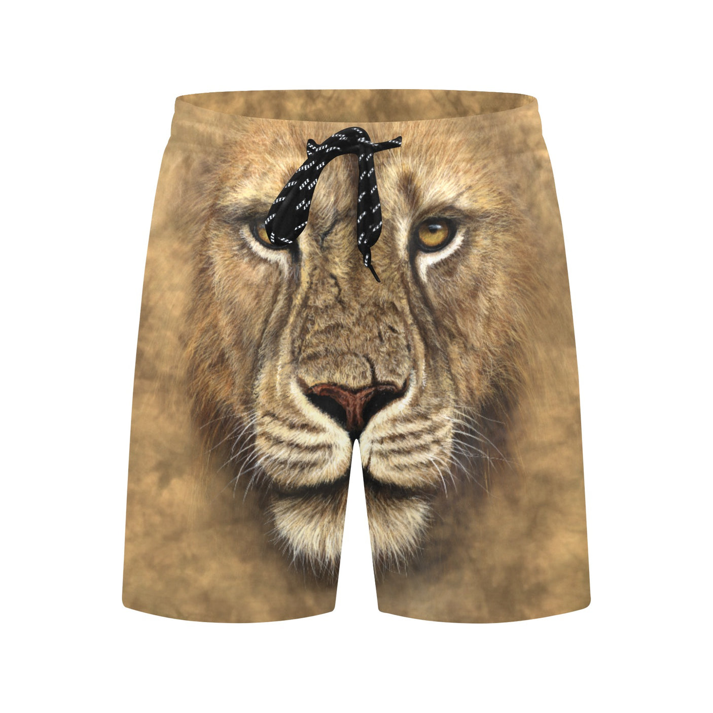 Lion Face Swim Trunks | Men's Swimming Beach Shorts