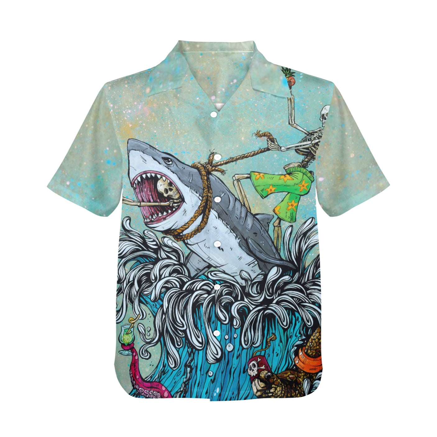 David Lozeau 'Great White Wave' Hawaiian Shirt