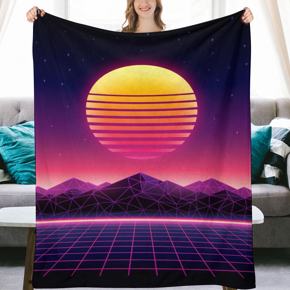 Synthwave Throw Blanket