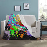 Paint Splatter Throw Blanket