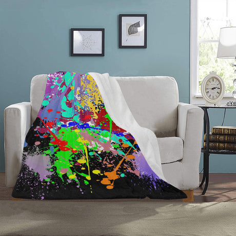 Paint Splatter Throw Blanket