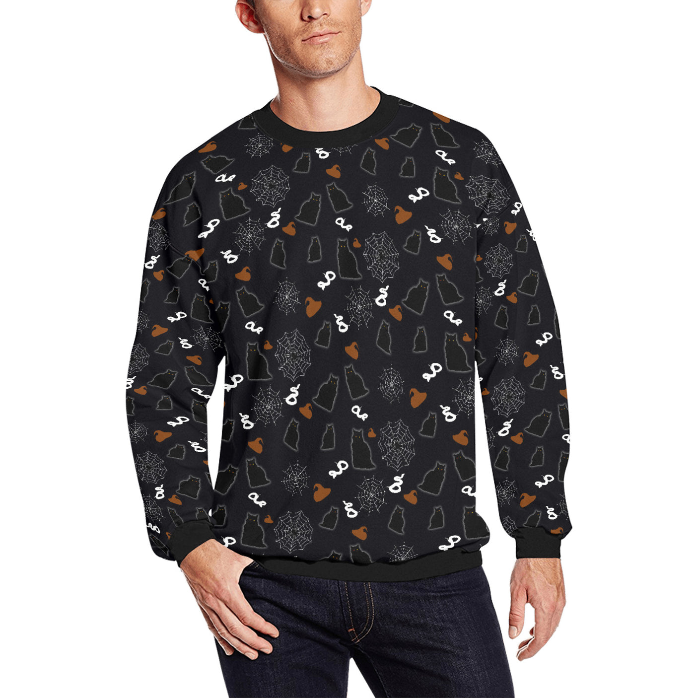 Black Cat Snake Sweater