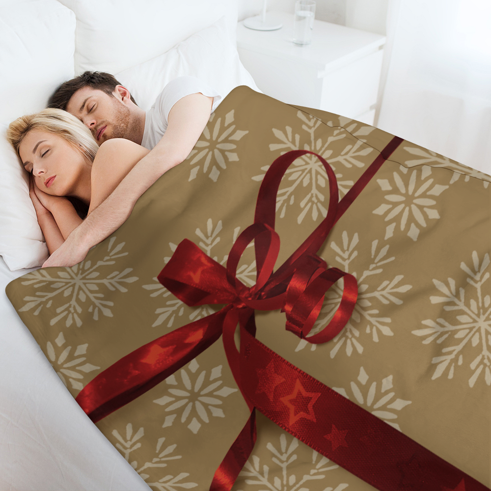 Gift Wrap Christmas Throw Blanket