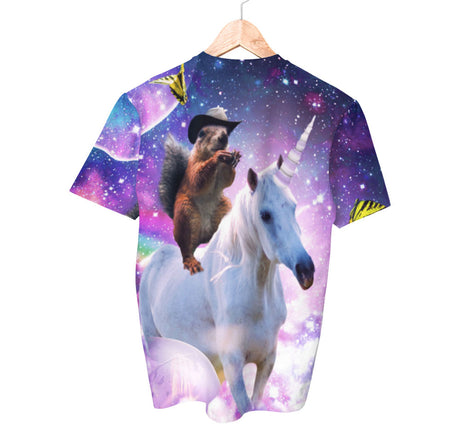Squirrel Riding Unicorn Shirt | AOP 3D Tee Shirts
