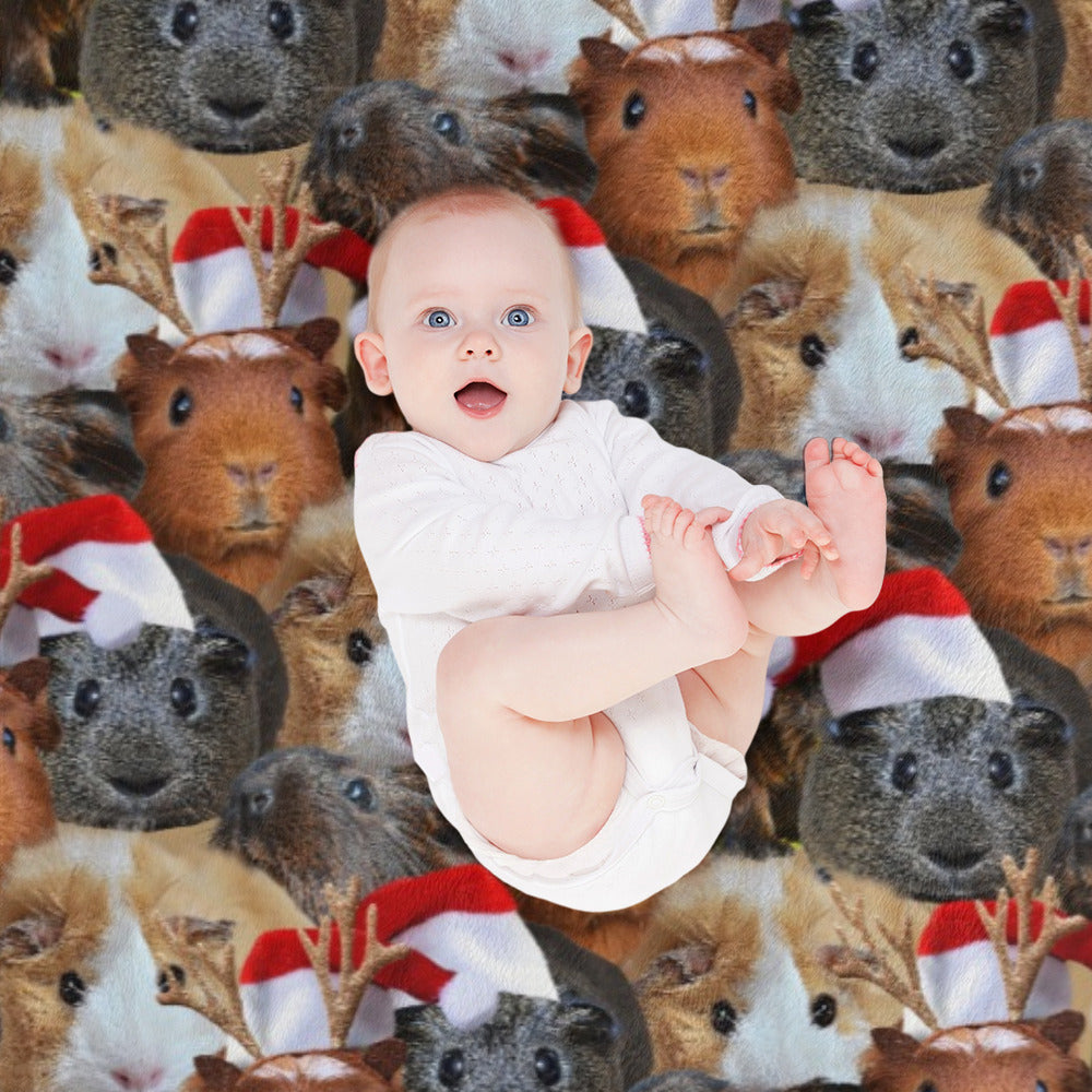 Guinea Pig Christmas Throw Blanket