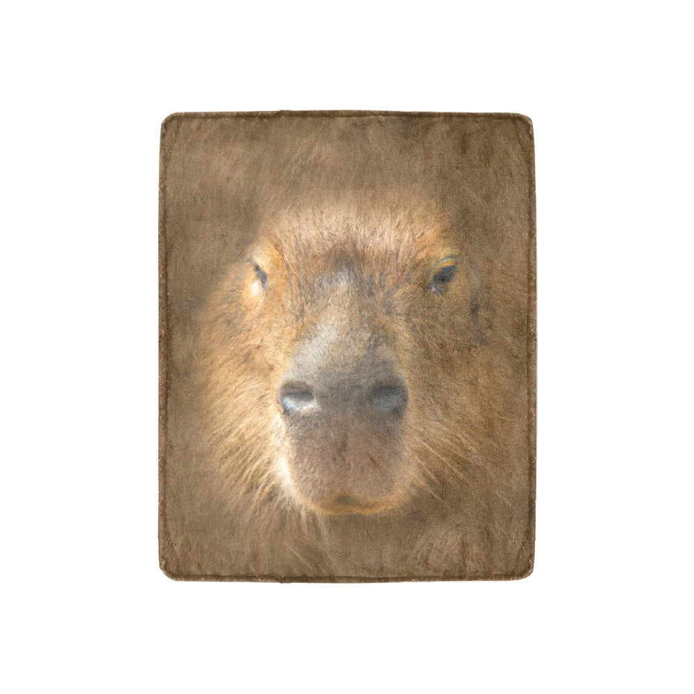Capybara Face Throw Blanket