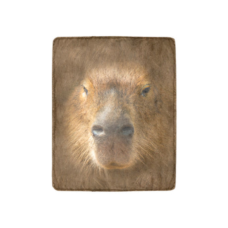 Capybara Face Throw Blanket