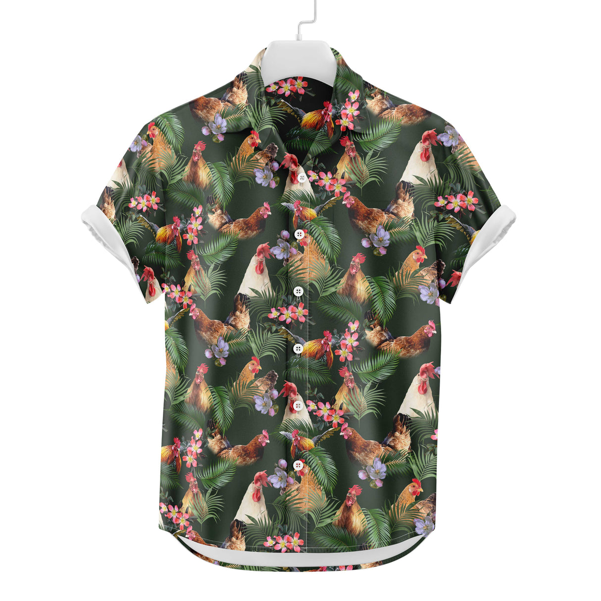 Chicken Hawaiian Shirt - Funny Chicken Button-Up