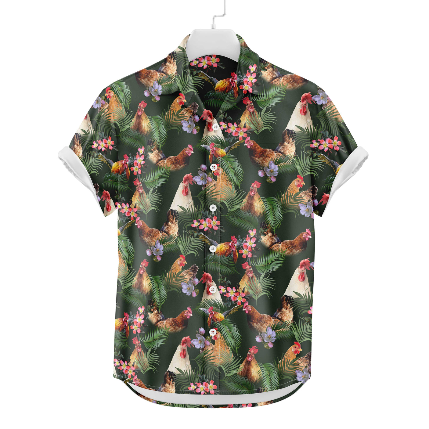 Chicken Hawaiian Shirt | Button Up Down Shirt
