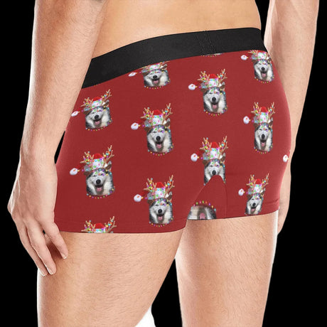 Christmas Husky Santa Boxer Brief Boxers