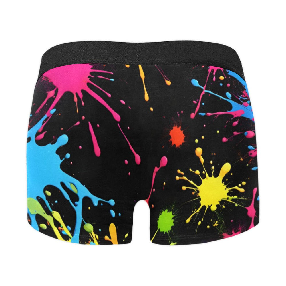 Rainbow Paint Splatter Boxer Brief Boxers