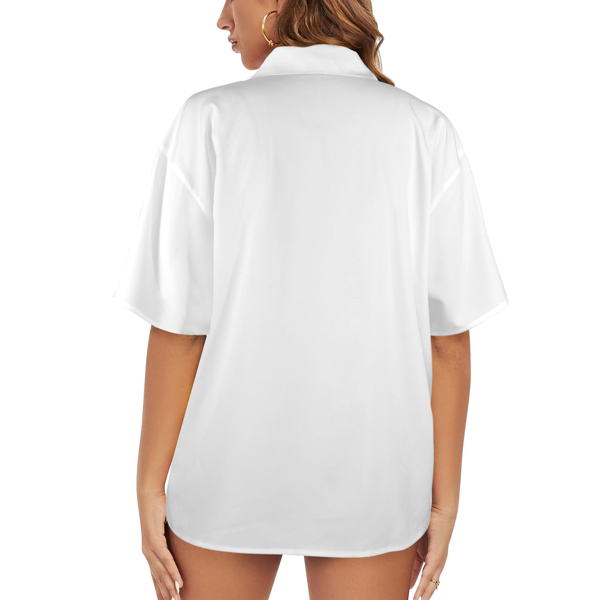 Women's Christmas in July Vacay Hawaiian Guayabera Shirt