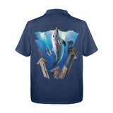 Dolphin Hawaiian Shirt | Button Up Down Shirt