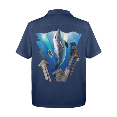 Dolphin Hawaiian Shirt | Button Up Down Shirt