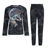 Crescent Moon Wolf Pajamas