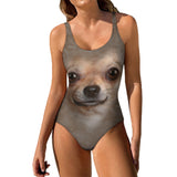 Chihuahua Face One Piece Swimsuit