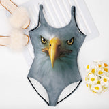 Bald Eagle Face One Piece Swimsuit