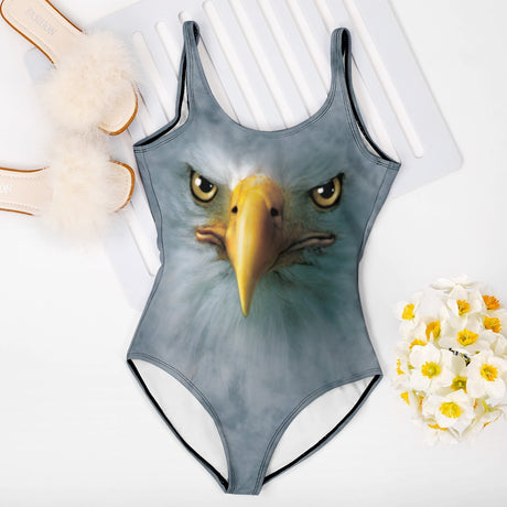 Bald Eagle Face One Piece Swimsuit