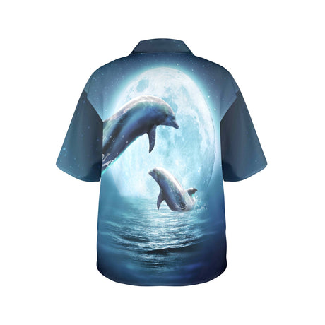 Moon Dolphin Women's Hawaiian Shirt