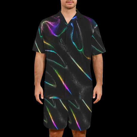 Florescent Black Rainbow Costume Pajama Set