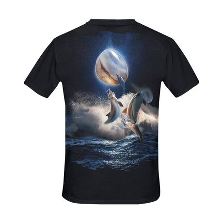 Night Dolphin AOP Shirt | Gemstone Dolphins T-Shirt