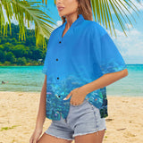 Ocean Coral Women's Hawaiian Shirt