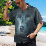 Black Labrador Face Hawaiian Shirt