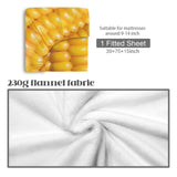 Corn Cob Twin Fitted Sheet – Funny Bedding, 39 x 75 x 15 in