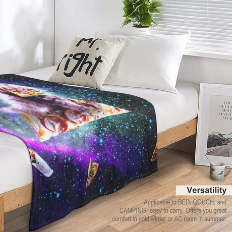 Space Cat Throw Blanket