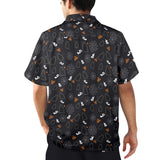 Black Cat Halloween Hawaiian Shirt | Button Up Down Shirt