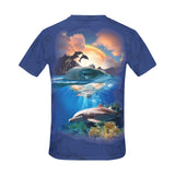 Tie Dye Dolphin AOP Shirt | 90's 2000's Retro Dolphins T-Shirt
