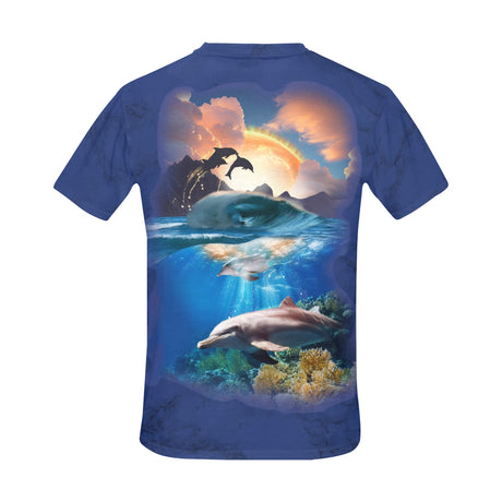 Tie Dye Dolphin AOP Shirt | 90's 2000's Retro Dolphins T-Shirt
